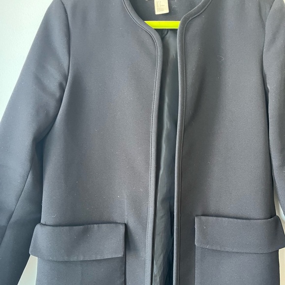 Longline black open front blazer cardigan size 6 business casual - Picture 5 of 9